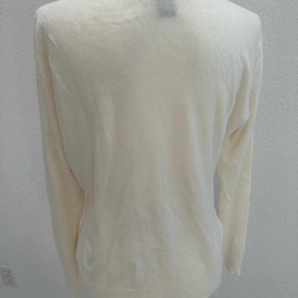 New York & Company Ivory Knit Cardigan - Picture 3 of 5